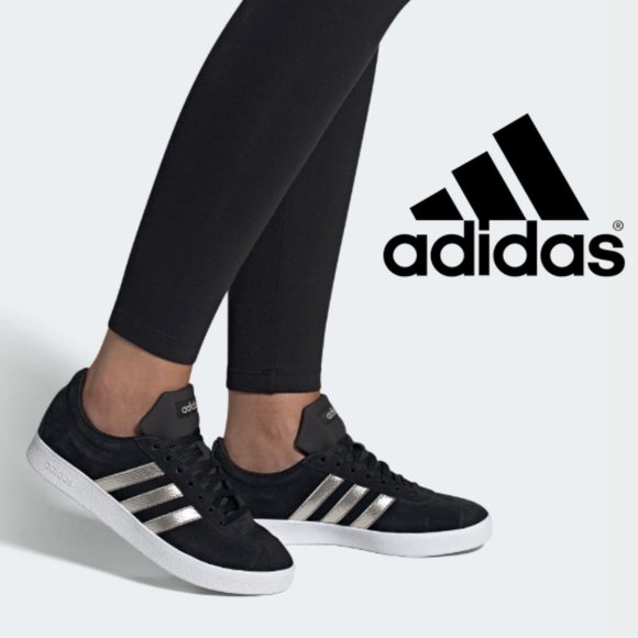 adidas vl court suede trainers blue